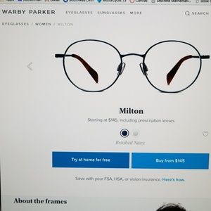 Milton Warby Parker Brushed Navy